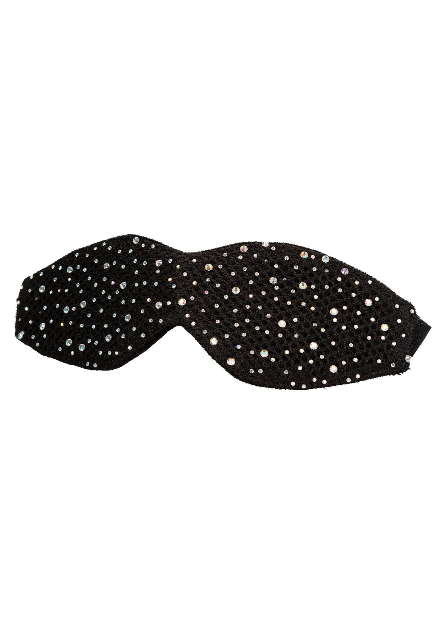 Blackout Eye Mask - Rhinestone Sensory Deprivation Mask - Black