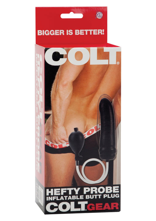 COLT Inflatable Butt Plug - Expandable with Squeeze Bulb - Black