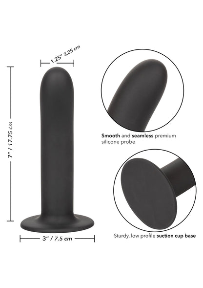 Dildo Strap-On de 18 cm, moale – Ventuză din silicon extra adâncă