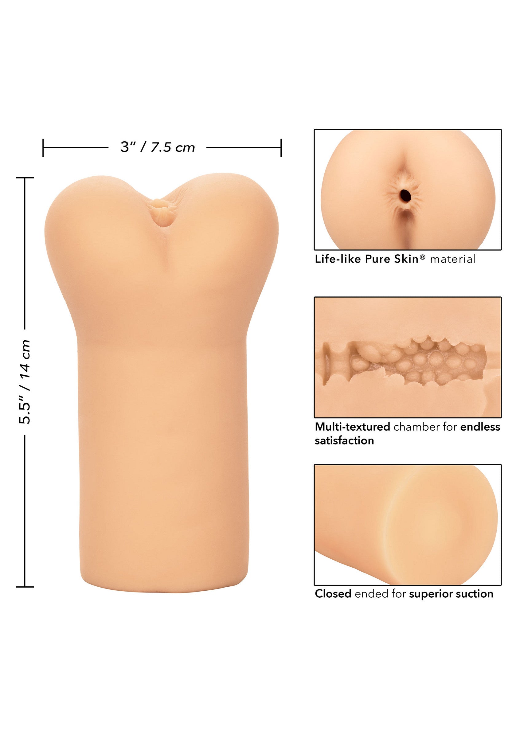 Boundless Anus Realistic Masturbator - Premium Silicone - Skin