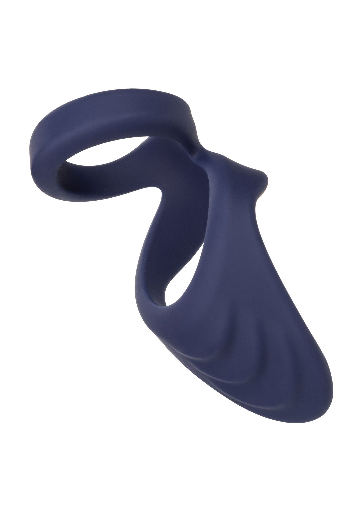 Viceroy Perineum Dual Ring - Silicone Cock Ring with Support - Blue
