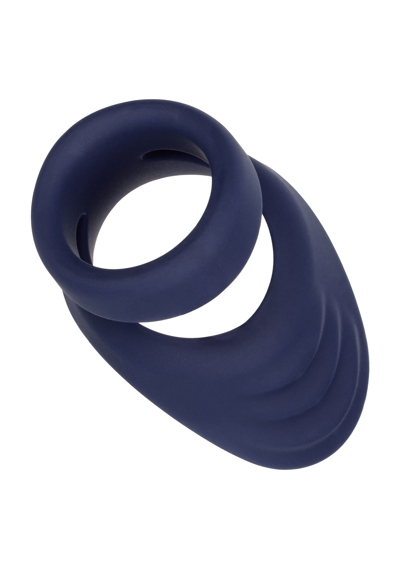 Viceroy Perineum Dual Ring - Silicone Cock Ring with Support - Blue