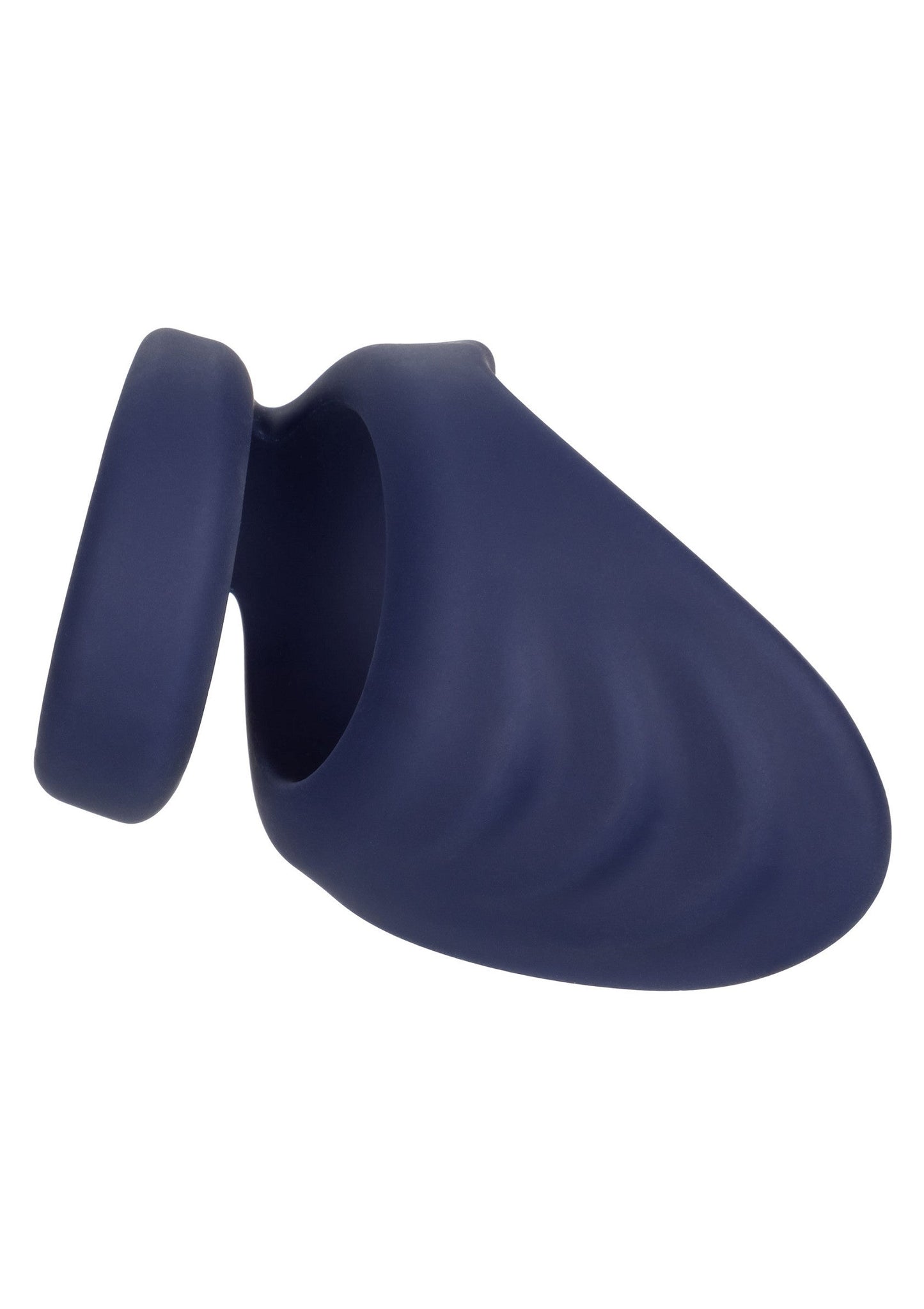 Viceroy Perineum Dual Ring - Silicone Cock Ring with Support - Blue