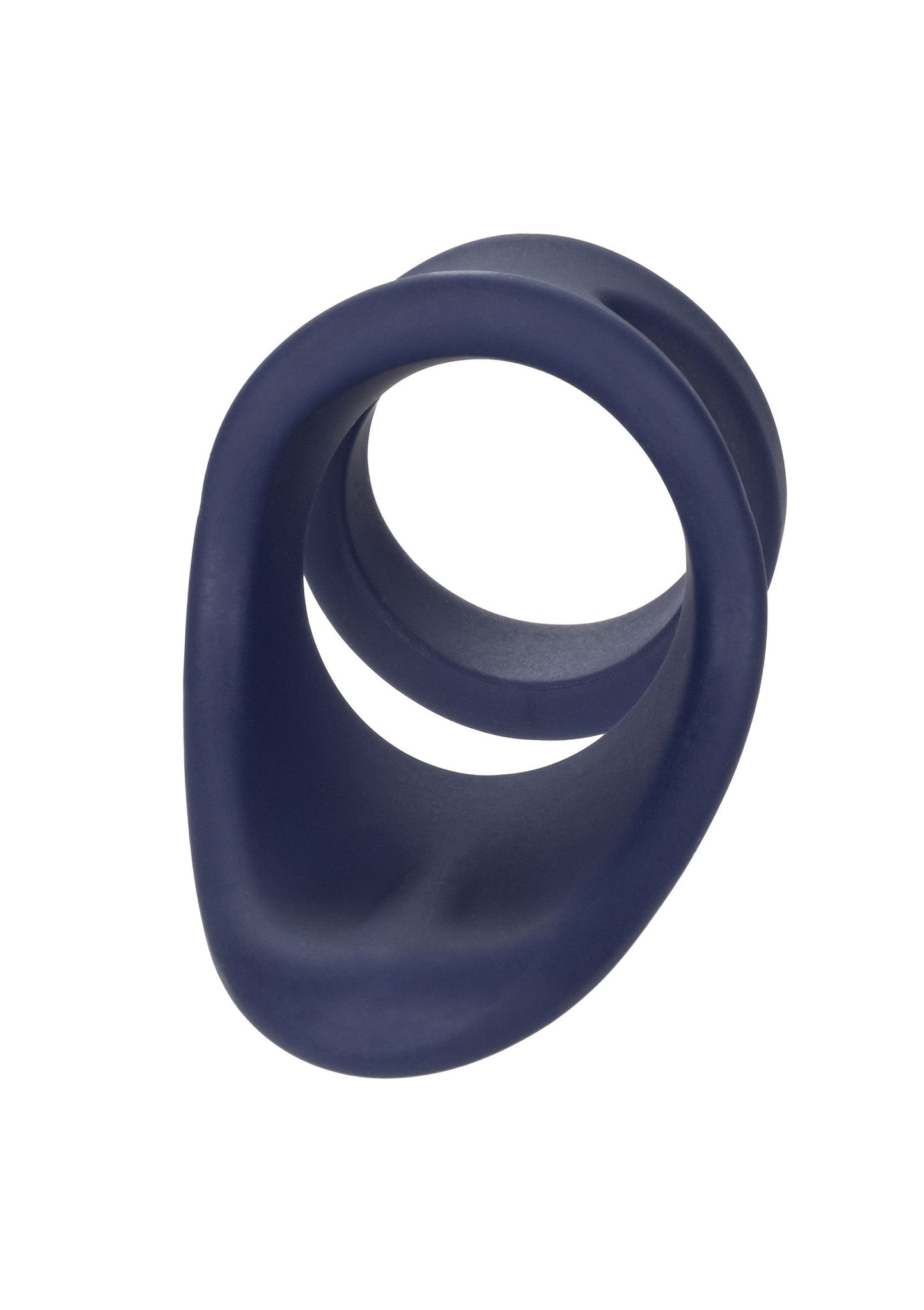 Viceroy Perineum Dual Ring - Silicone Cock Ring with Support - Blue