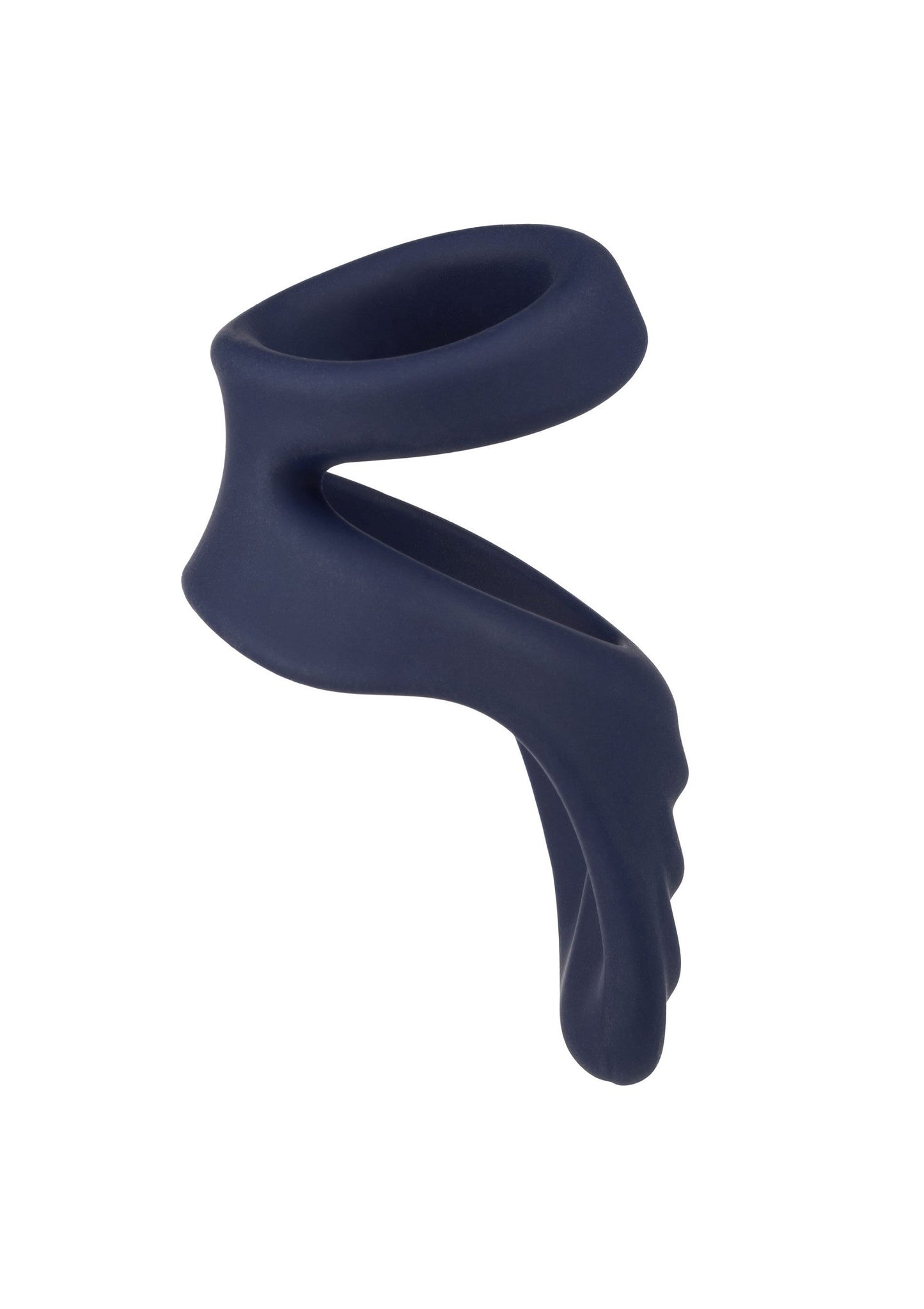 Viceroy Perineum Dual Ring - Silicone Cock Ring with Support - Blue