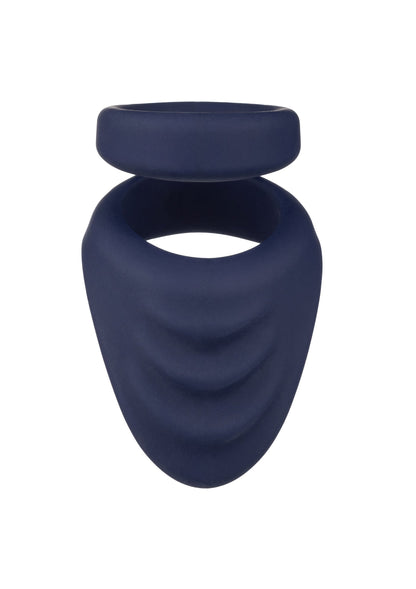 Inel dublu pentru penis cu suport perineal – silicon premium