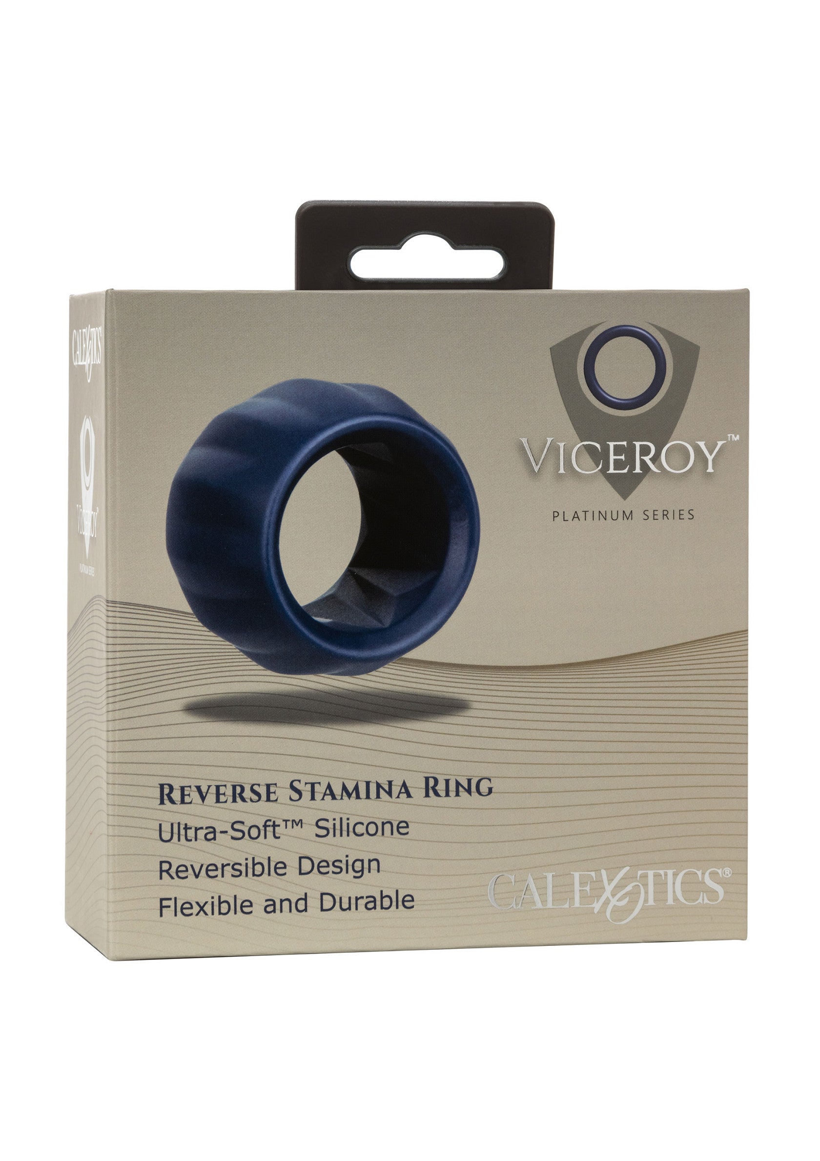 Viceroy Reverse Stamina Ring - Reversible Silicone Cock Ring - Blue