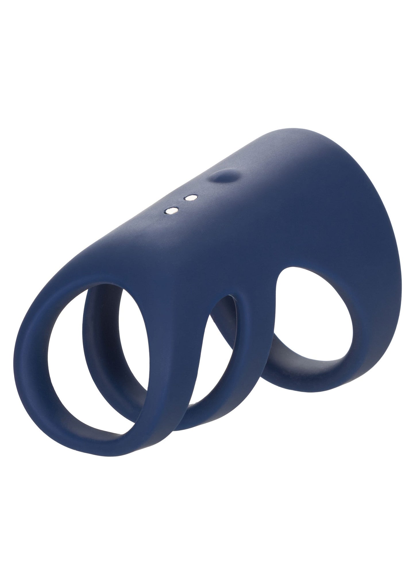 Rechargeable Triple Cock Cage - 10 Function Vibrating Cage - Blue