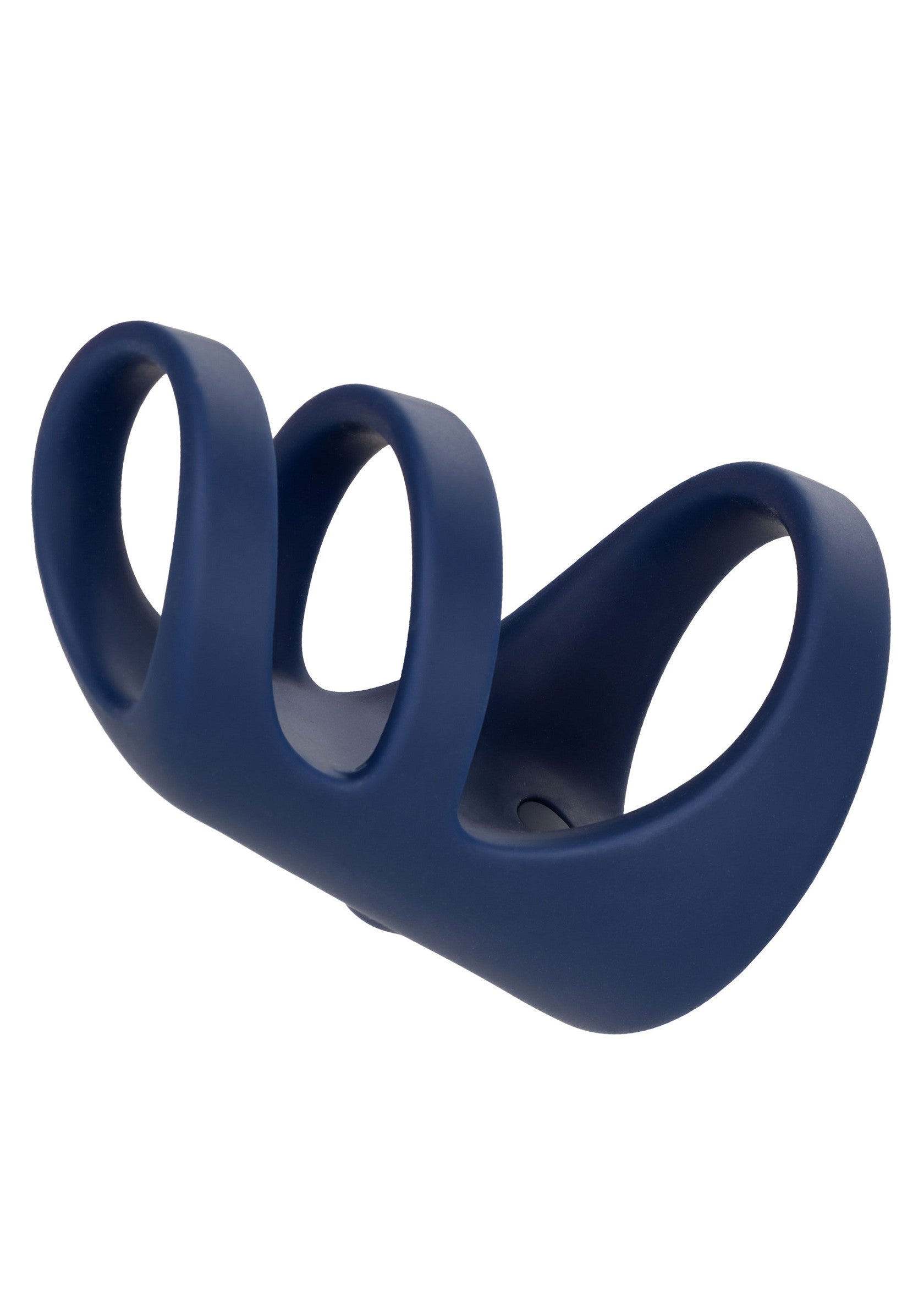 Rechargeable Triple Cock Cage - 10 Function Vibrating Cage - Blue