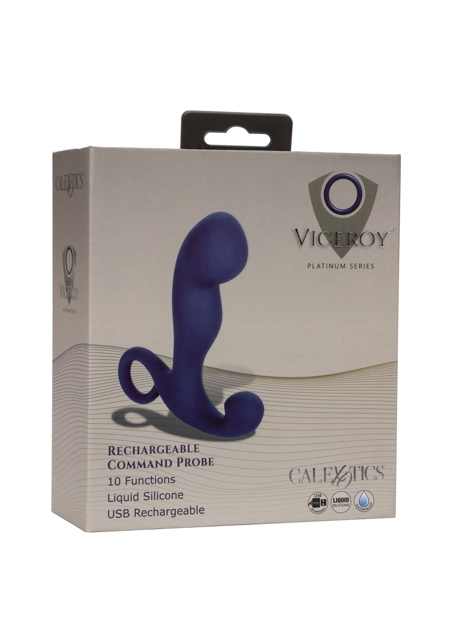 Rechargeable Command Probe - 10 Function Prostate Massager - Blue