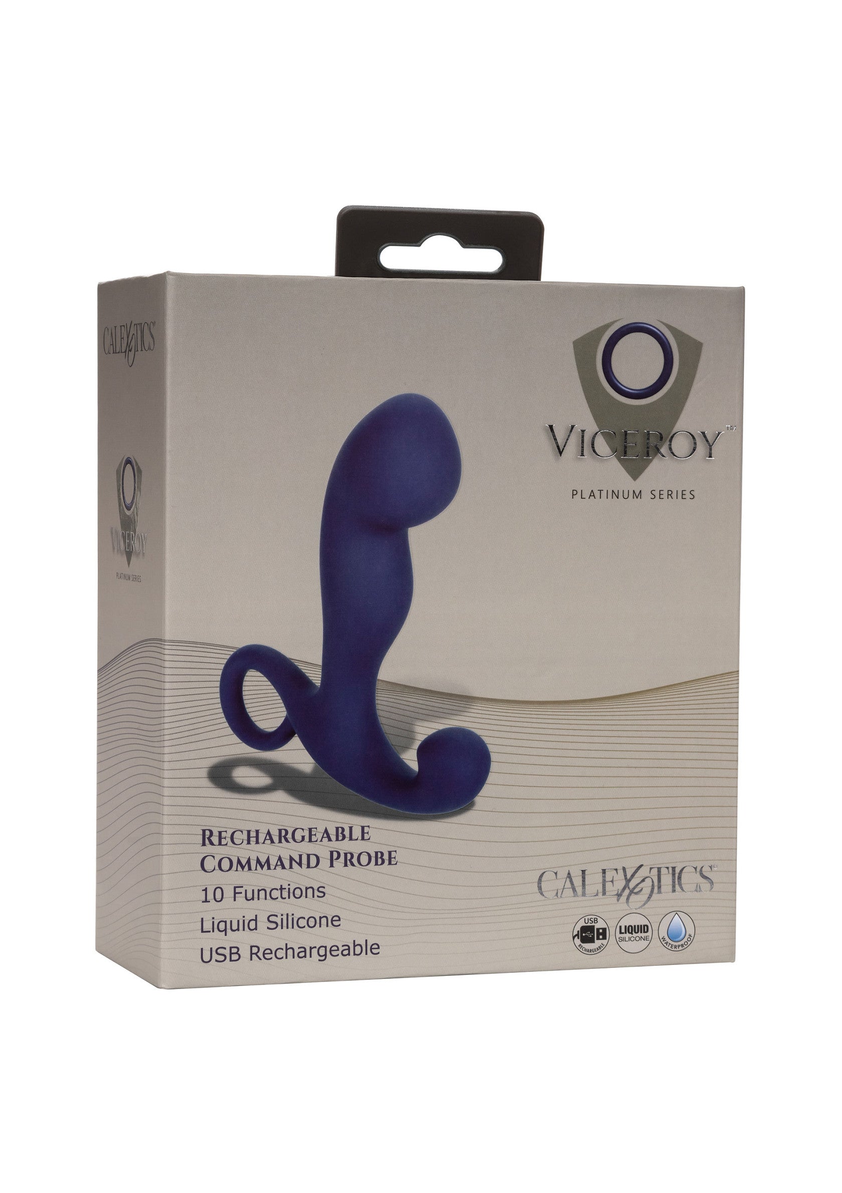 Rechargeable Command Probe - 10 Function Prostate Massager - Blue
