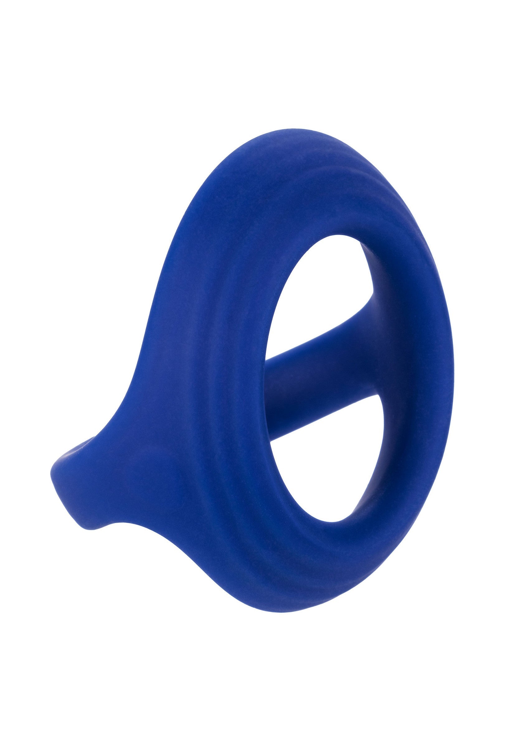 Admiral Cock & Ball Dual Ring - Liquid Silicone, Stretchy - Blue