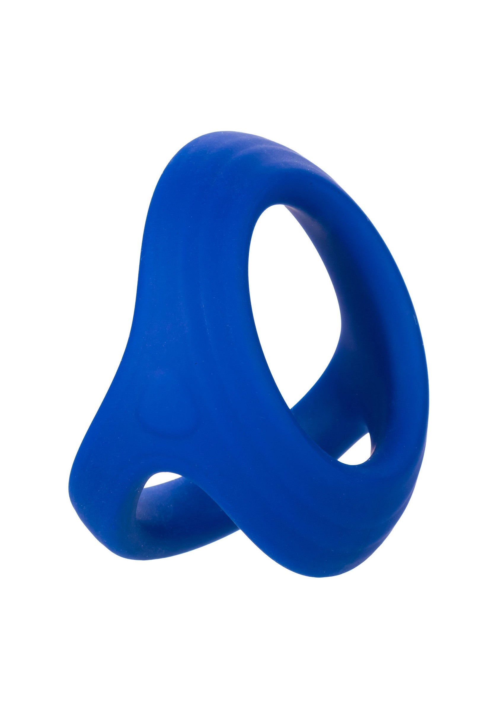 Admiral Cock & Ball Dual Ring - Liquid Silicone, Stretchy - Blue