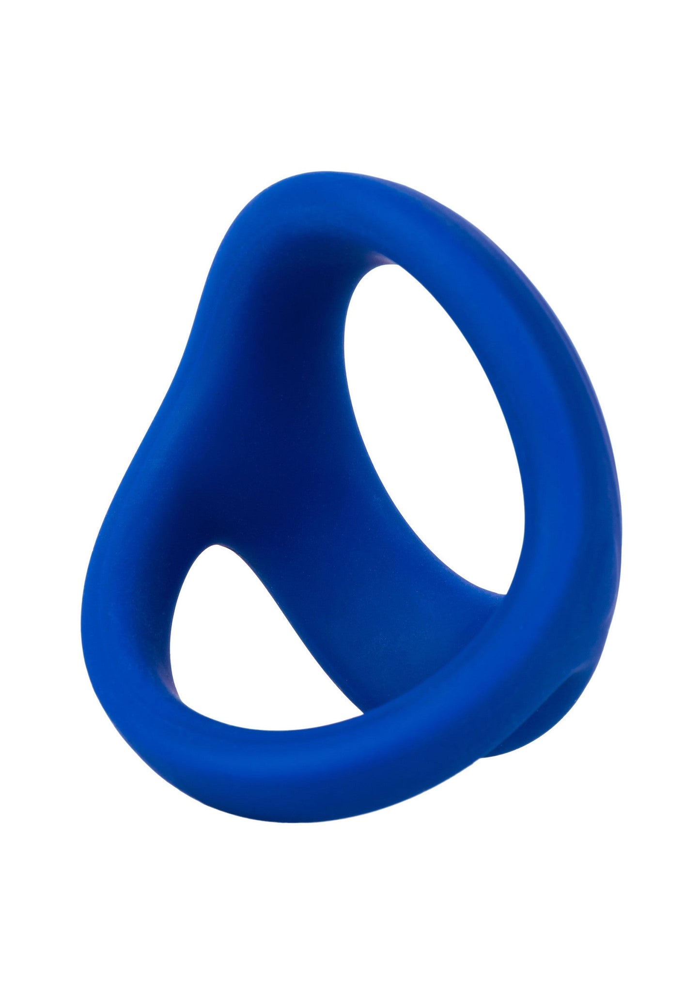 Admiral Cock & Ball Dual Ring - Liquid Silicone, Stretchy - Blue