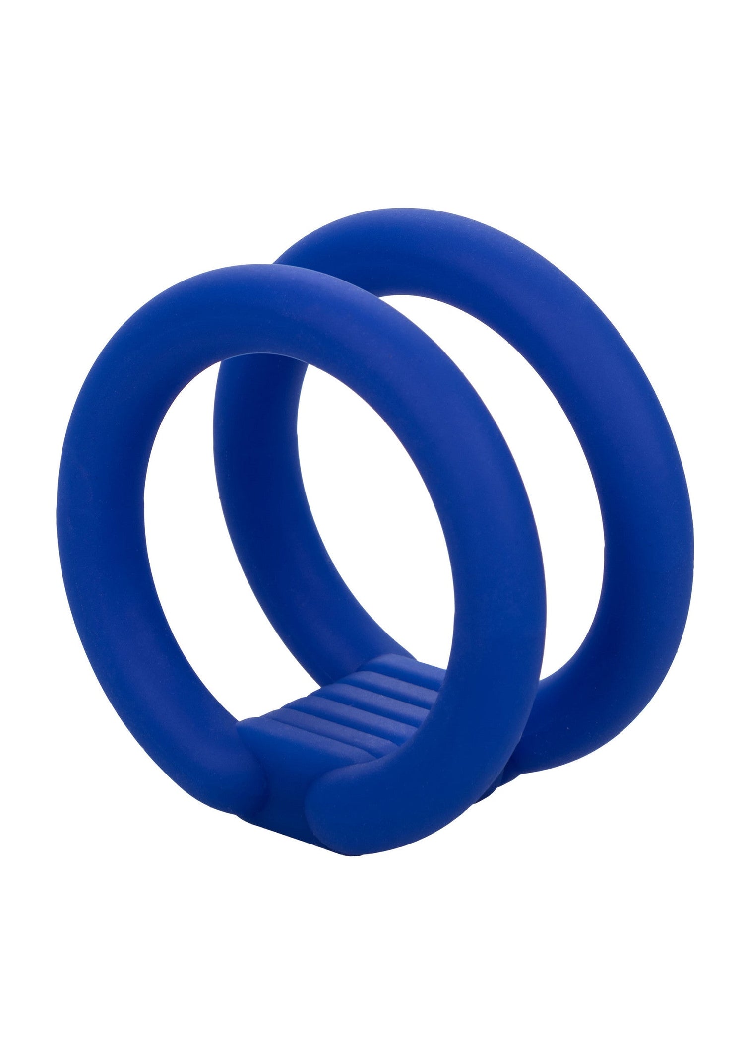 Admiral Dual Cock Cage - Liquid Silicone Enhancer, Dual Ring - Blue