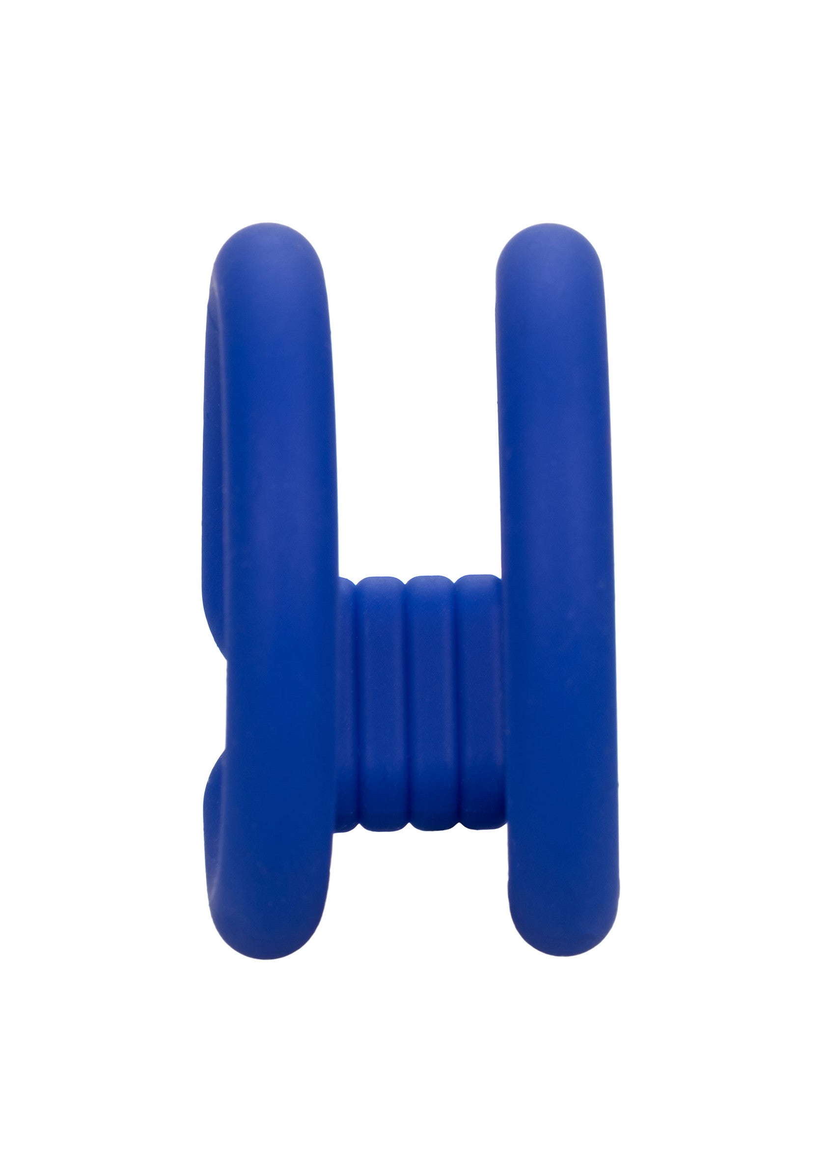 Admiral Dual Cock Cage - Liquid Silicone Enhancer, Dual Ring - Blue