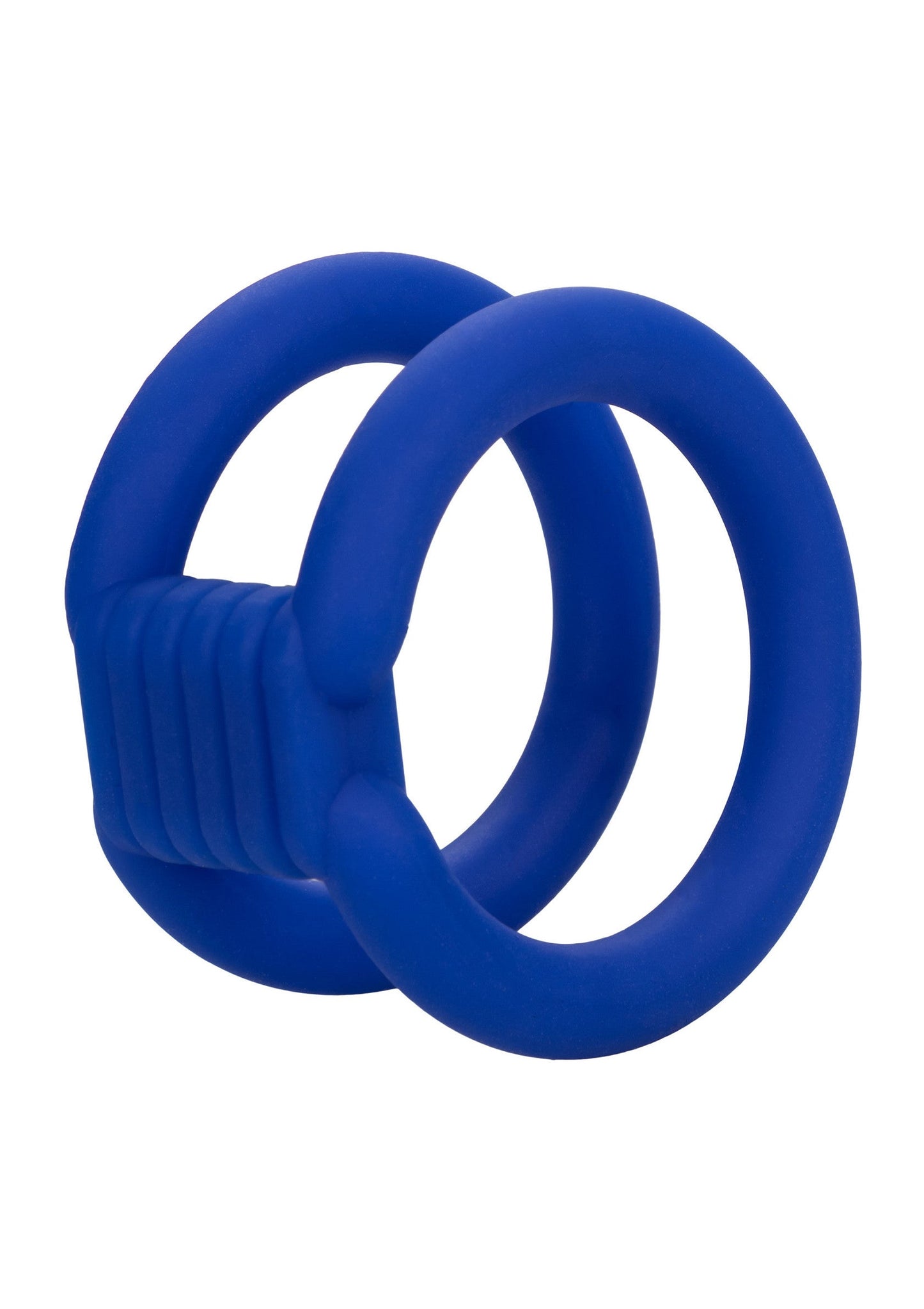 Admiral Dual Cock Cage - Liquid Silicone Enhancer, Dual Ring - Blue