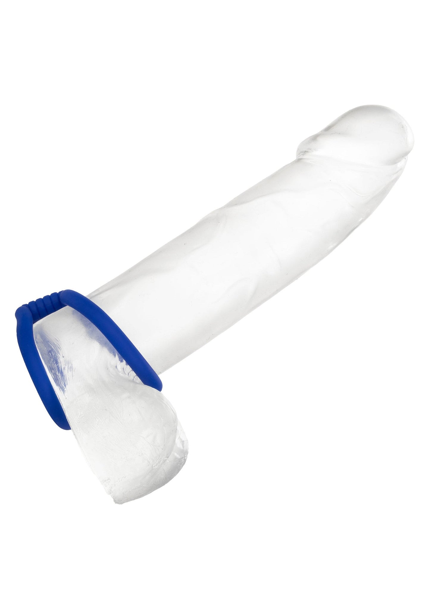 Admiral Dual Cock Cage - Liquid Silicone Enhancer, Dual Ring - Blue