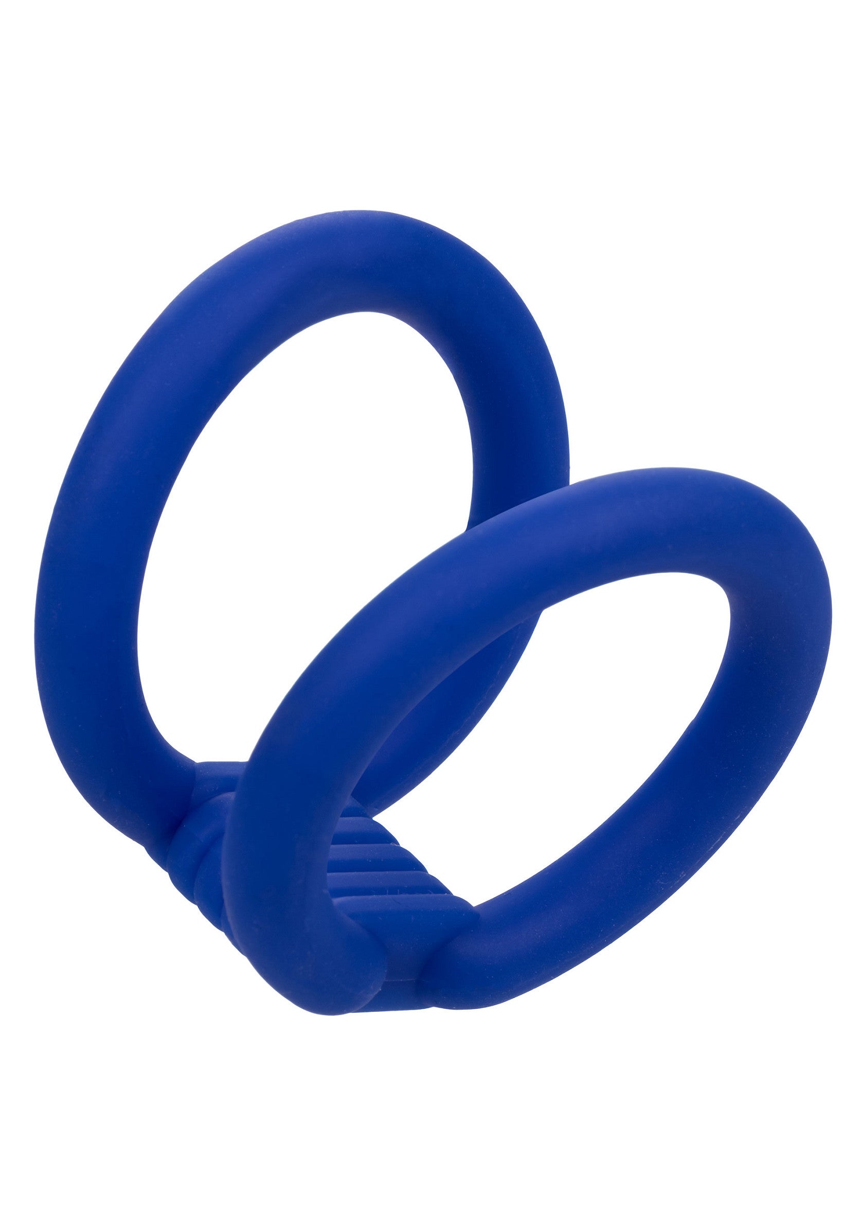 Admiral Dual Cock Cage - Liquid Silicone Enhancer, Dual Ring - Blue