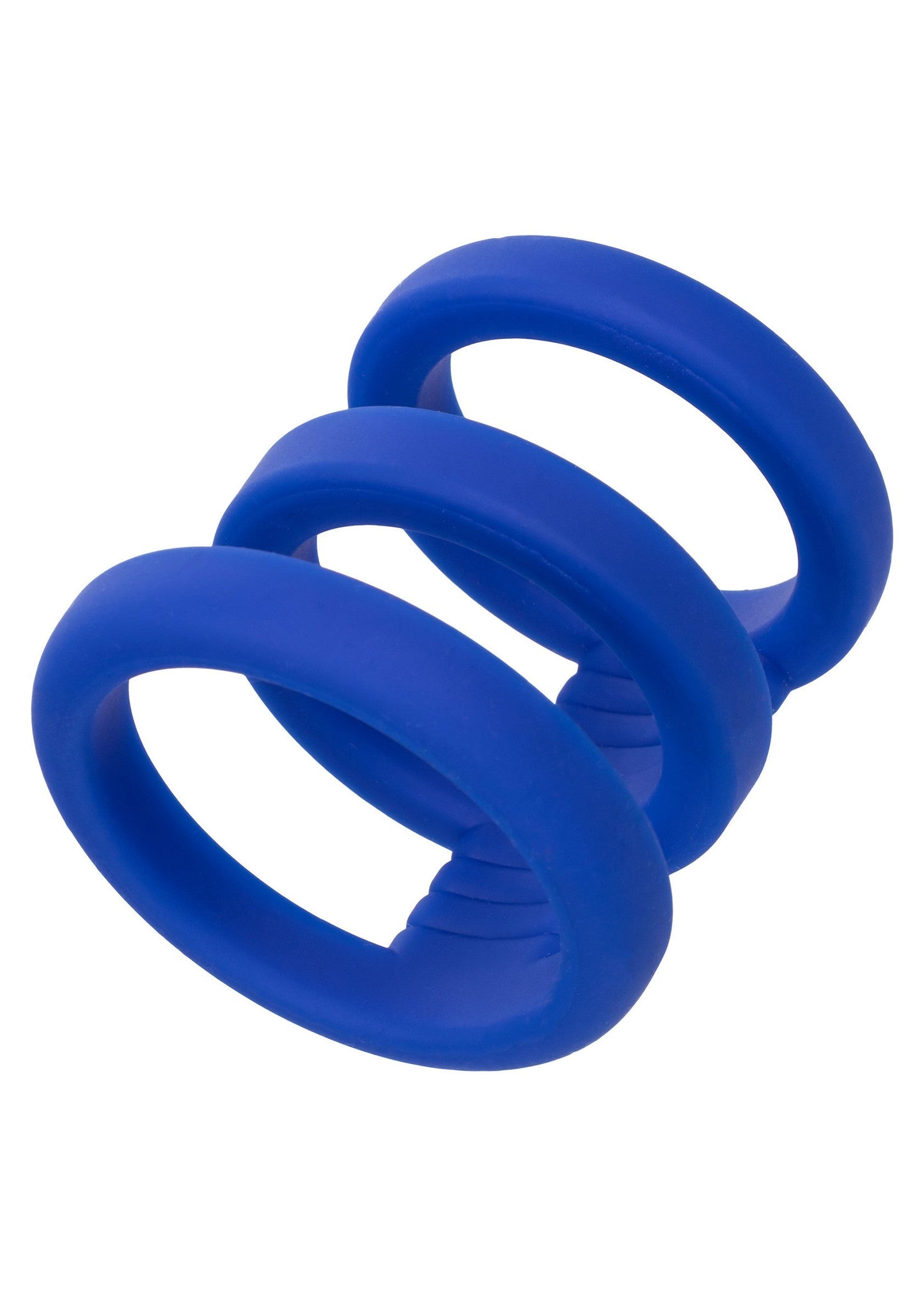 Admiral Triple Cock Cage - Liquid Silicone, 3 Rings - Blue