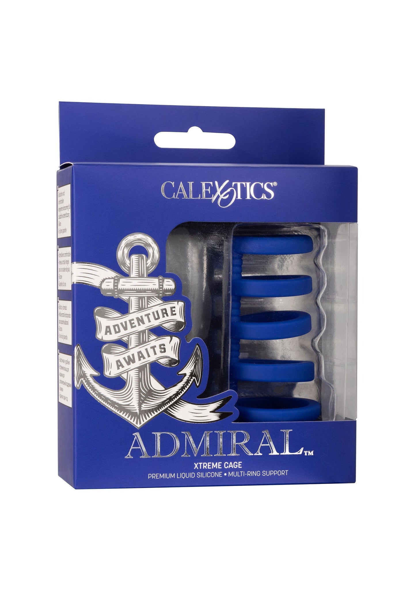 Admiral Xtreme Cage - Liquid Silicone Extreme Cock Cage - Blue