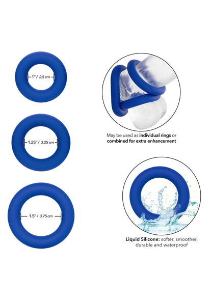 Set de inele pentru penis 3 piese – Varietate de silicon lichid gradat