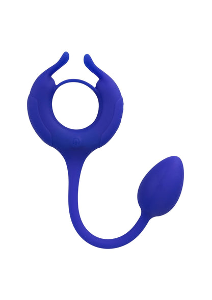 Inel vibrant pentru penis cu greutate – reîncărcabil cu 10 funcții