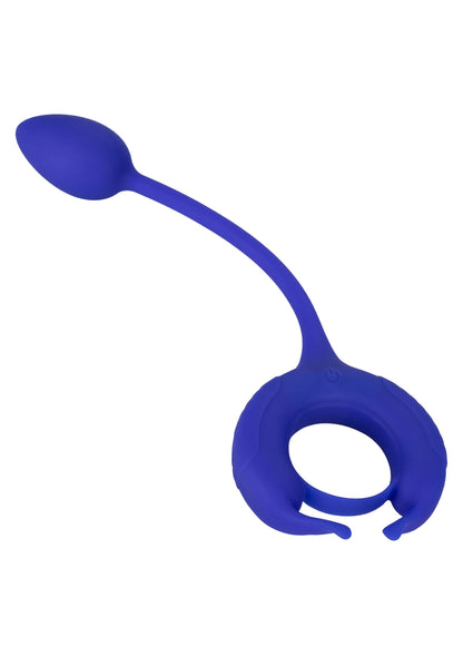 Inel vibrant pentru penis cu greutate – reîncărcabil cu 10 funcții