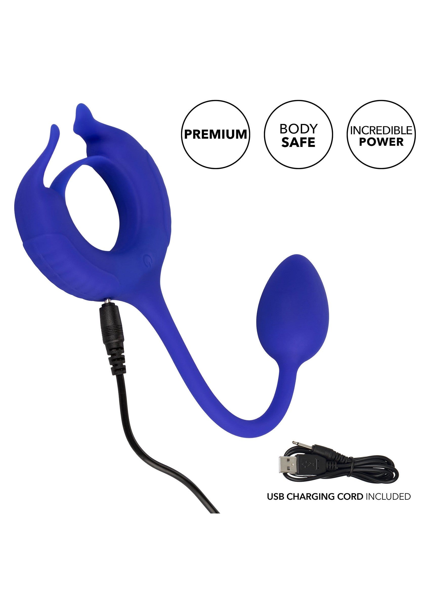 Admiral Weighted Cock Ring - Liquid Silicone with Weight - Blue