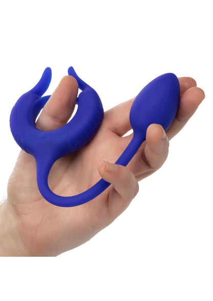 Inel vibrant pentru penis cu greutate – reîncărcabil cu 10 funcții
