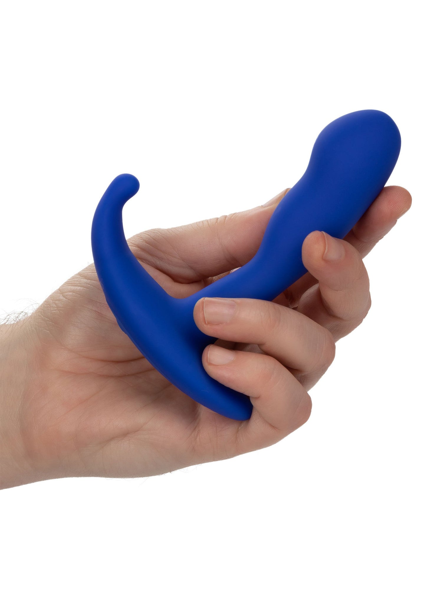 Admiral Advanced Curved Probe - Silicone Prostate Massager - Blue