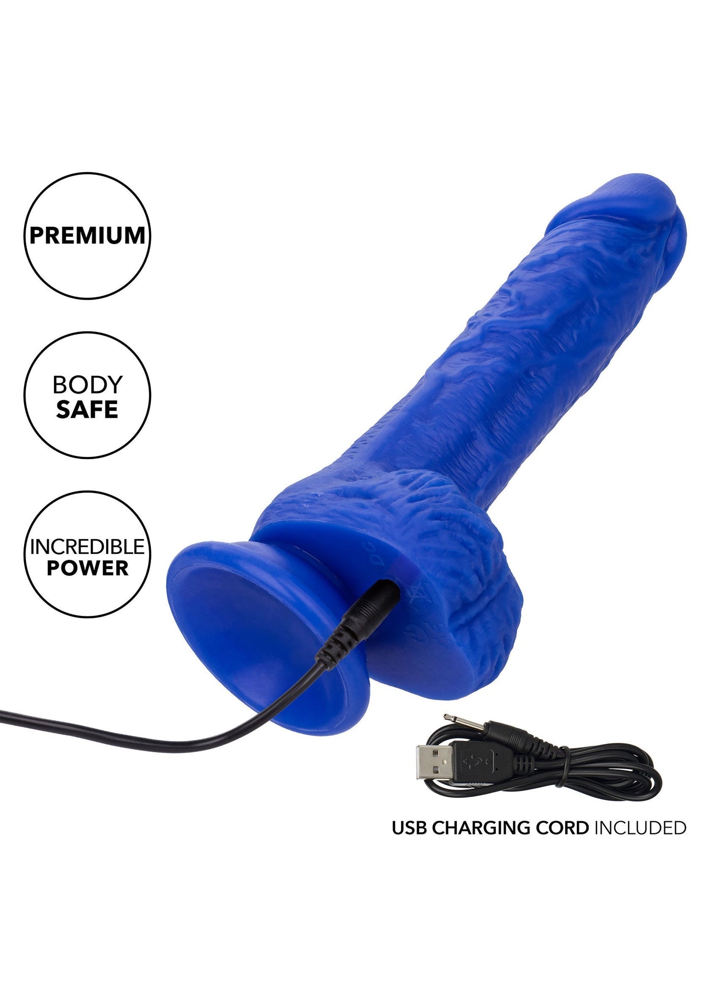 Admiral 7" Vibrating Sailor - Realistic Vibrating Dildo - Blue