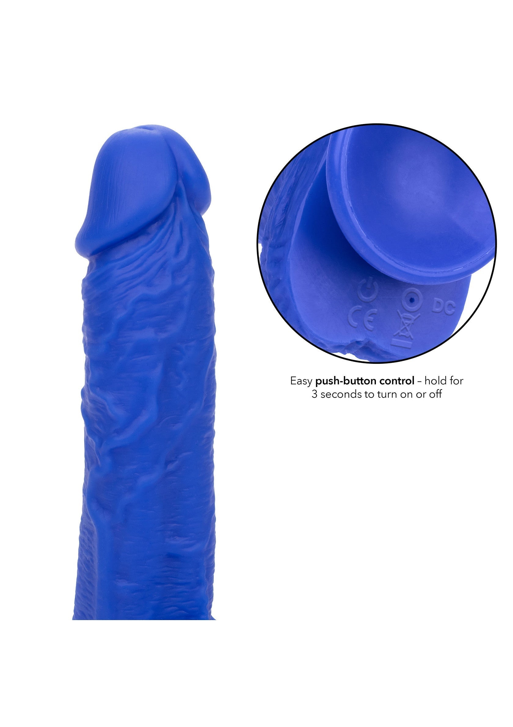 Admiral 7" Vibrating Sailor - Realistic Vibrating Dildo - Blue