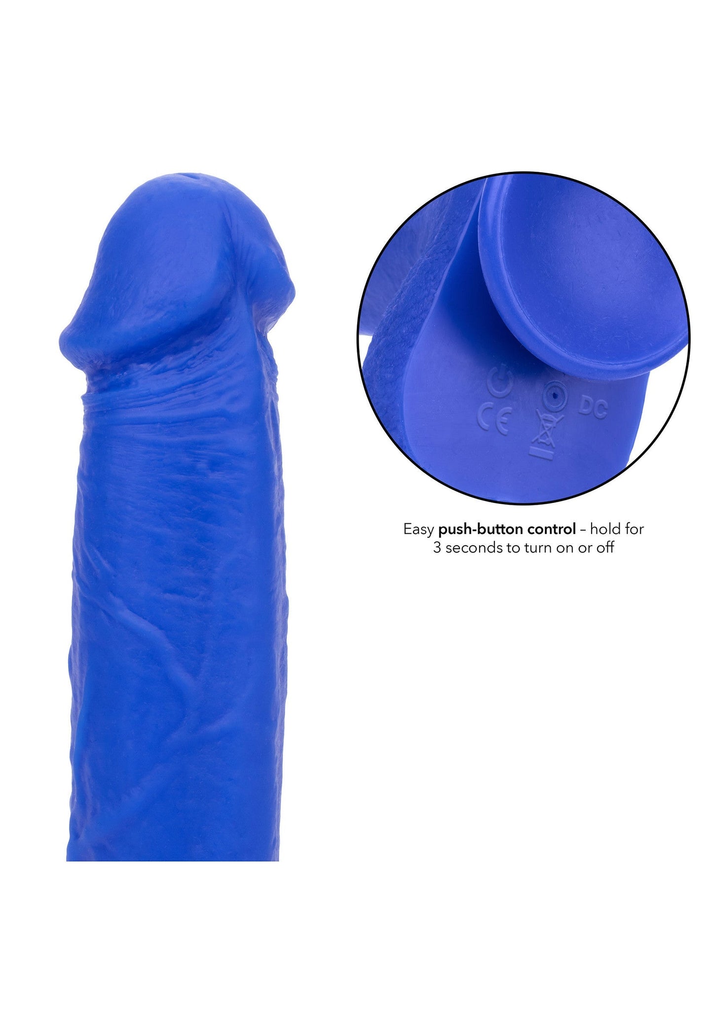 Admiral 8" Vibrating Captain - Realistic Vibrating Dildo - Blue