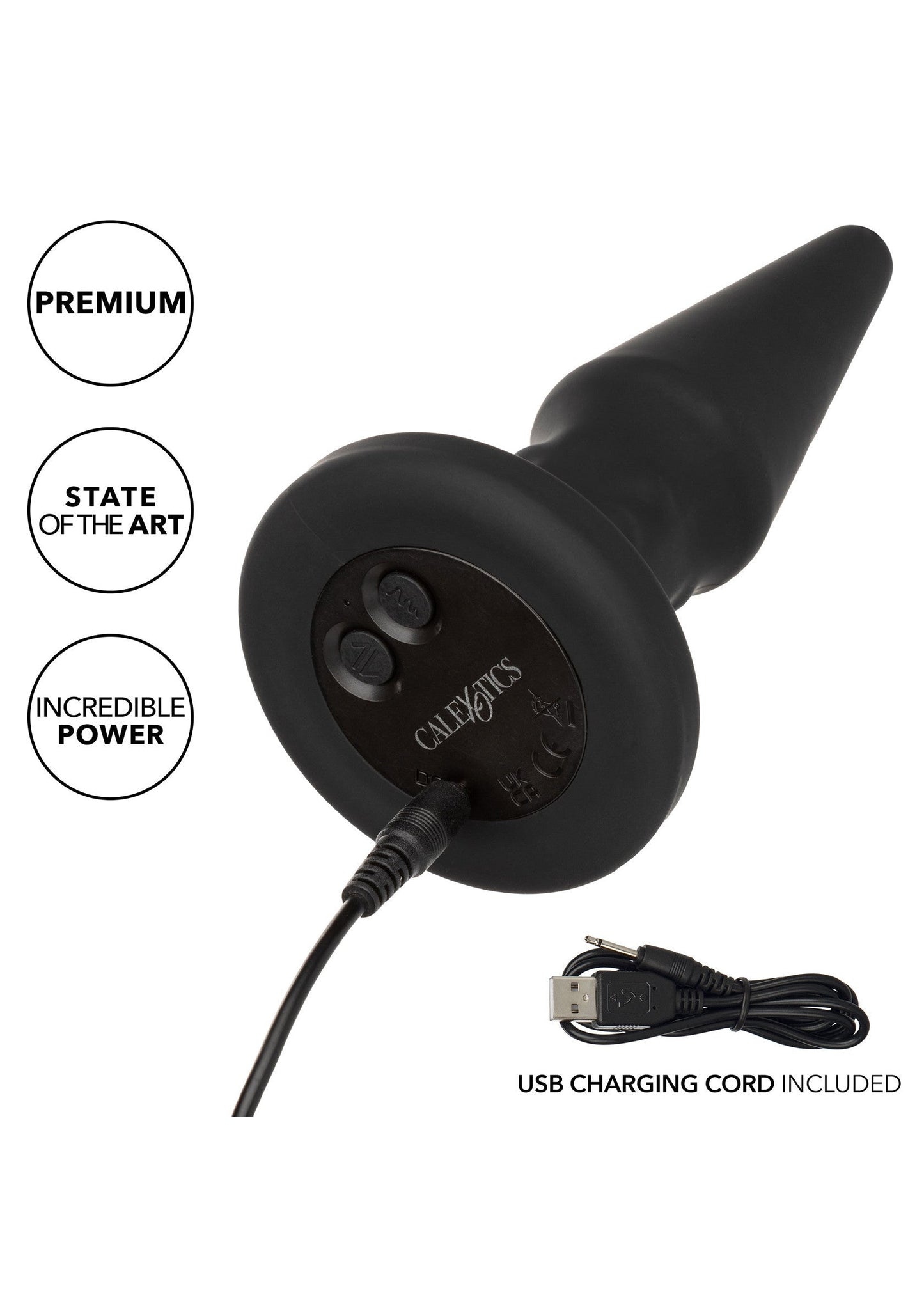 Bionic Beaded Rimming Probe - Rotating Anal Vibrator, Premium - Black