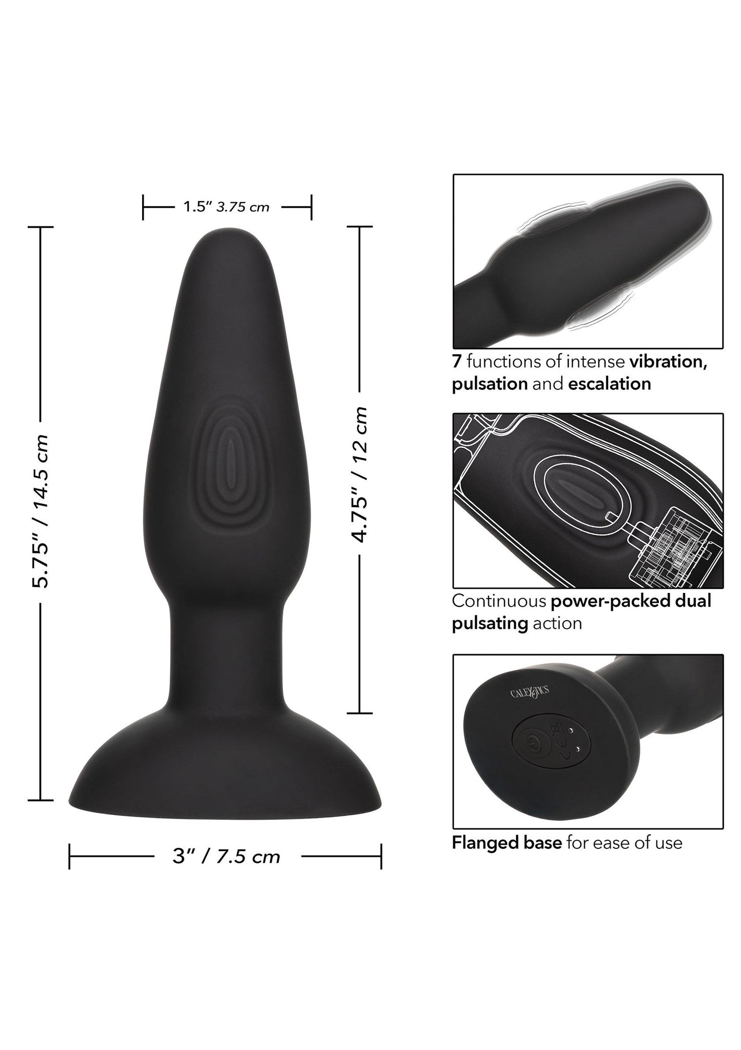 Bionic Dual Pulsating Probe - Dual Motor Anal Vibrator, Premium - Black