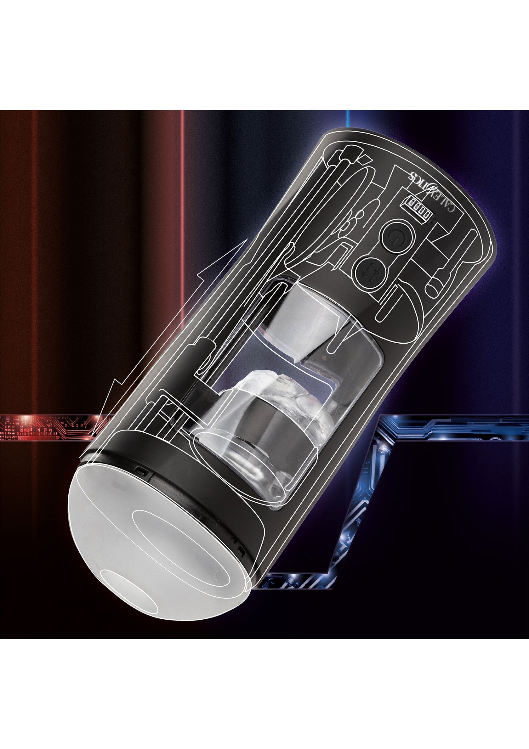 Bionic Stroking Masturbator - Automatic Thrusting Power Stroker - Black