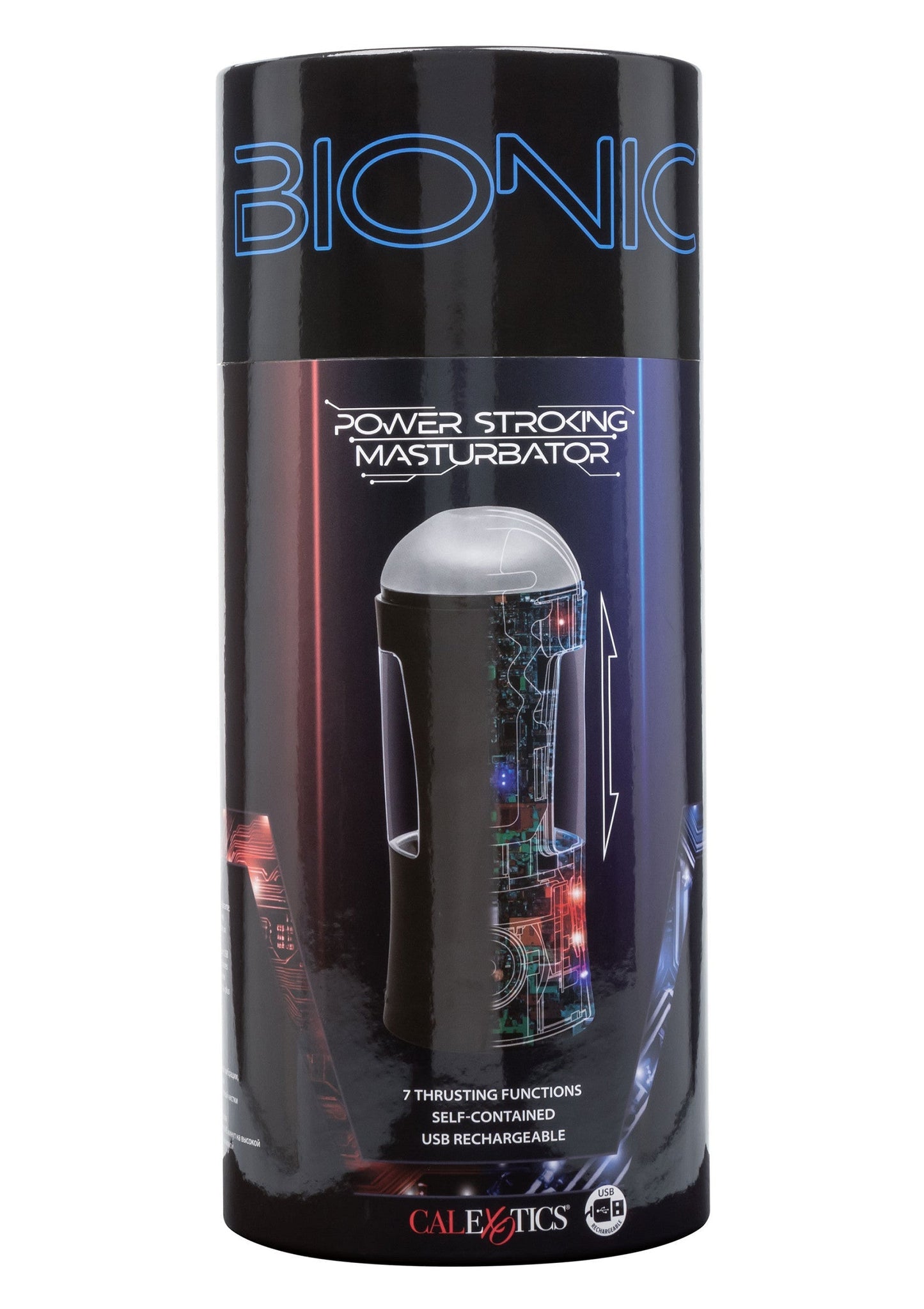 Bionic Stroking Masturbator - Automatic Thrusting Power Stroker - Black