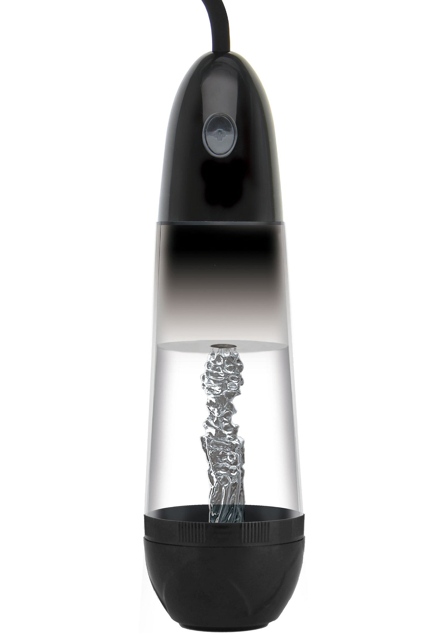 Magnifying Sleeve Penis Pump - Manual Pump with Sleeve - Black