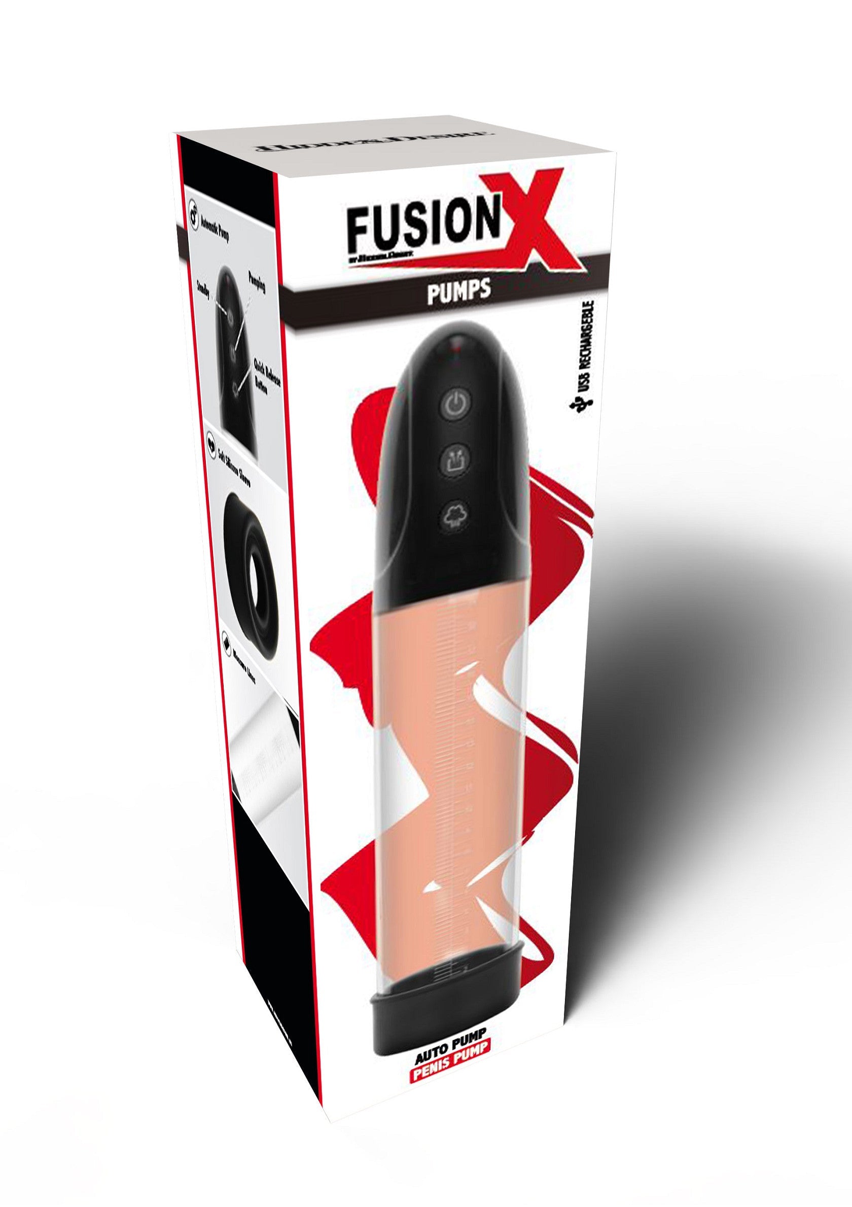 Automatic Penis Pump - USB Rechargeable Auto Pump - Black