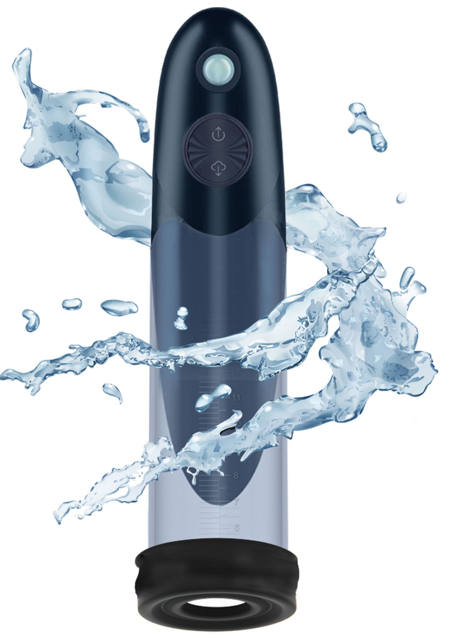 Automatic Aqua Penis Pump - USB Rechargeable Water Pump - Black