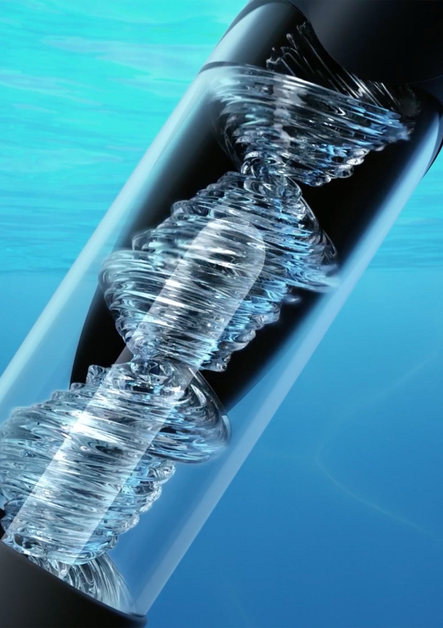 Automatic Aqua Penis Pump - USB Rechargeable Water Pump - Black