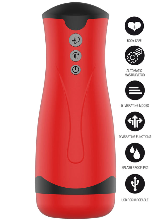 Super Suction Masturbator - Vacuum Stroker with Suction Control - Red