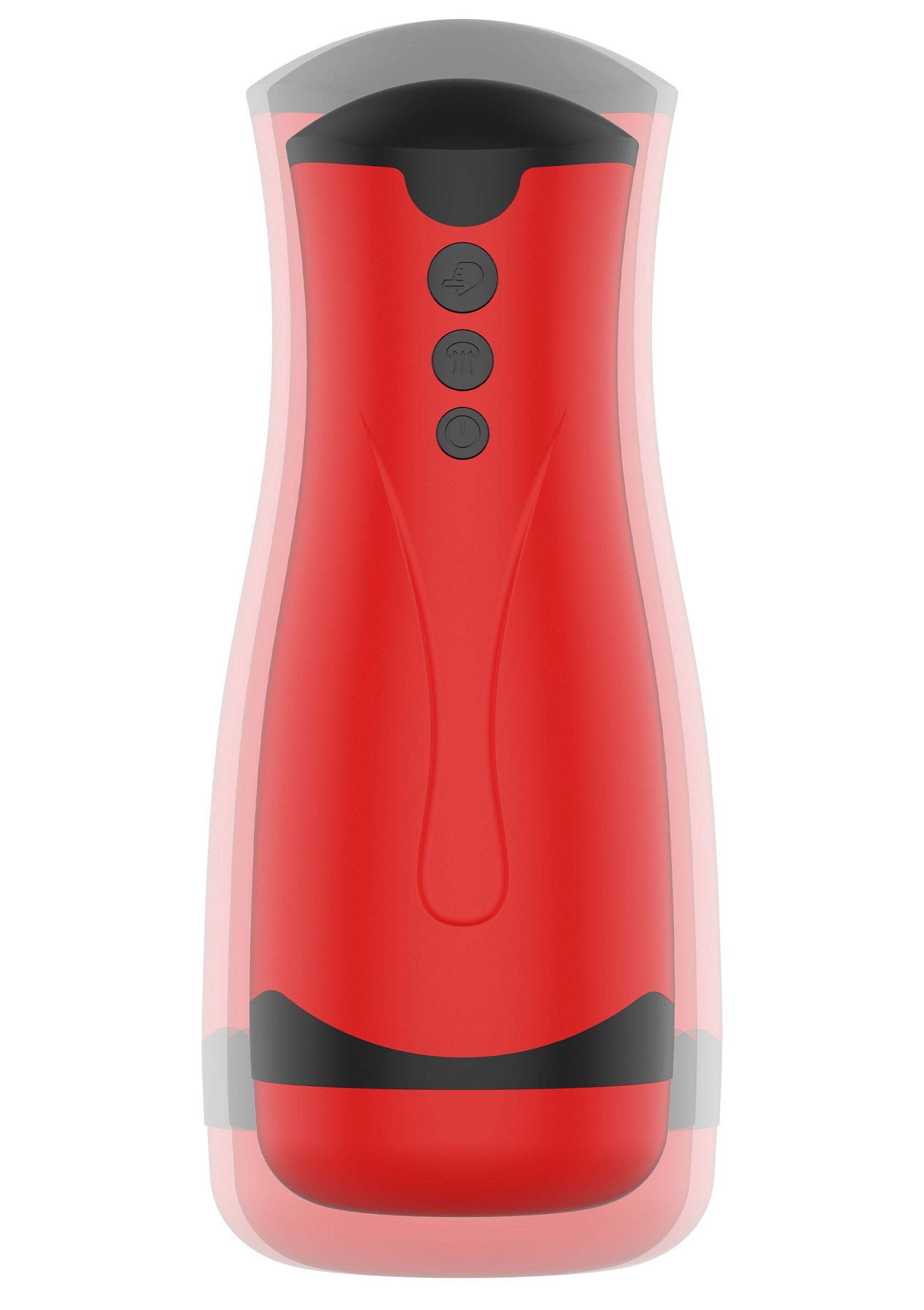 Super Suction Masturbator - Vacuum Stroker with Suction Control - Red