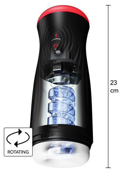 Masturbator Vortex Thrust – 5 vibrații rotative, 5 împingeri, reîncărcabil