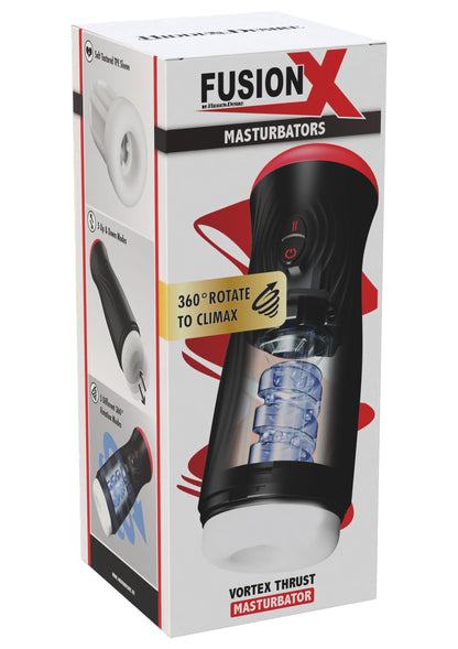 Masturbator Vortex Thrust – 5 vibrații rotative, 5 împingeri, reîncărcabil