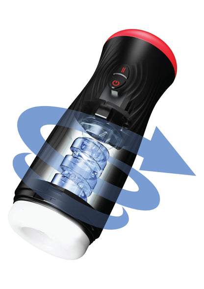 Masturbator Vortex Thrust – 5 vibrații rotative, 5 împingeri, reîncărcabil