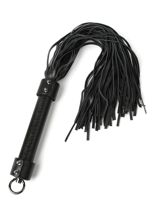 Genuine Leather Whip 55cm - Black
