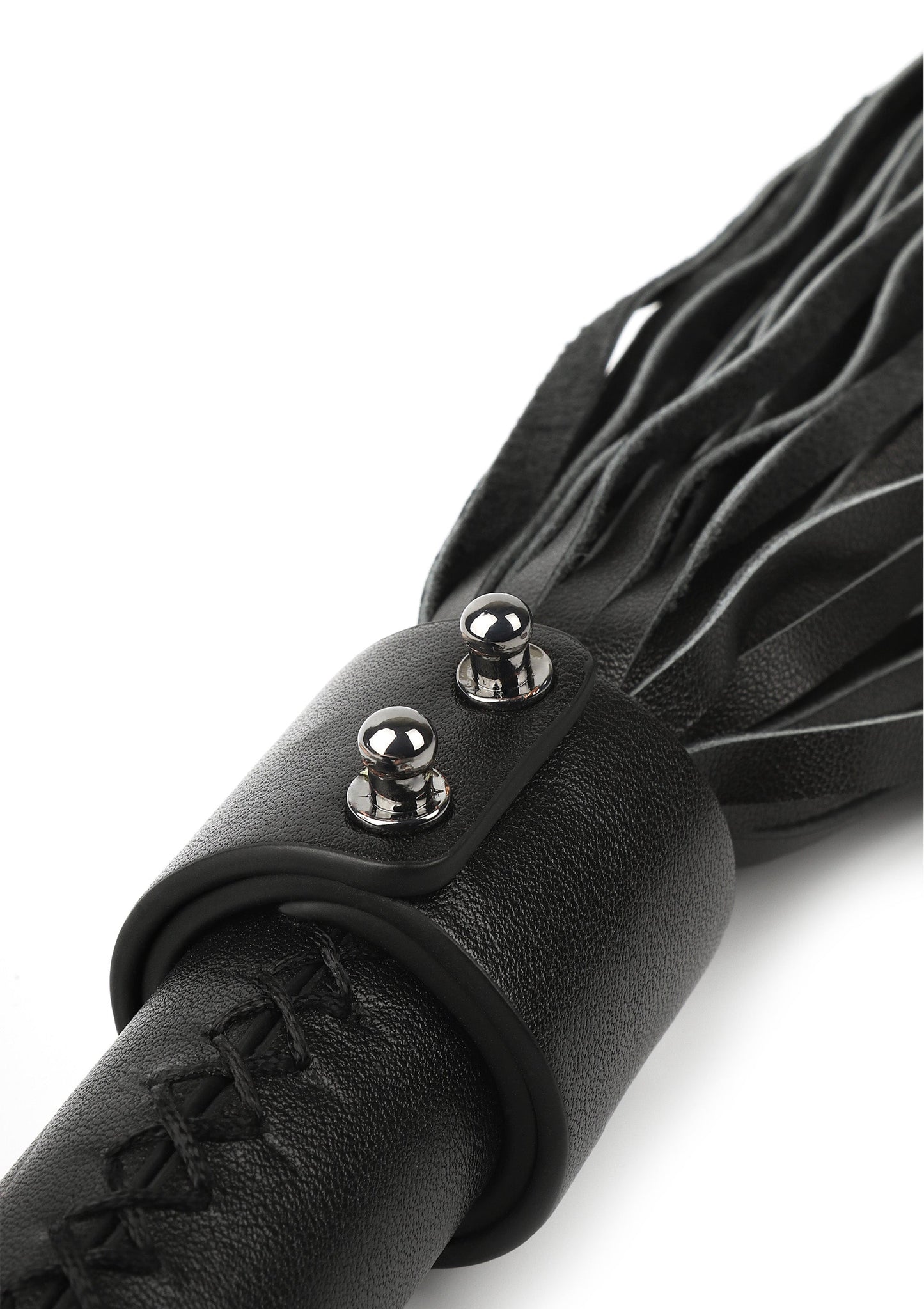 Genuine Leather Whip 55cm - Black