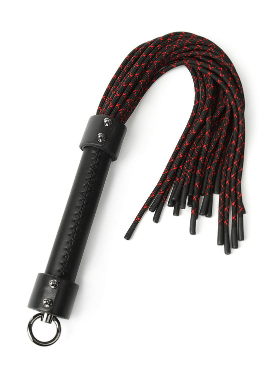 Genuine Leather Knot Flogger - Black
